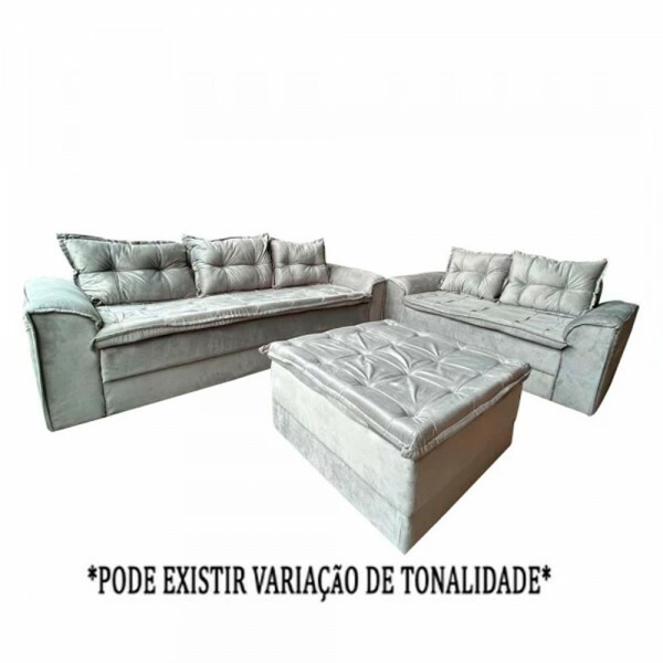 CJ ESTOFADO BOMFLEX 2/3 LUGARES ANGOLA CINZA VELUDO CJ ESTOFADO BOMFLEX 2/3 LUGARES ANGOLA CINZA VELUDO