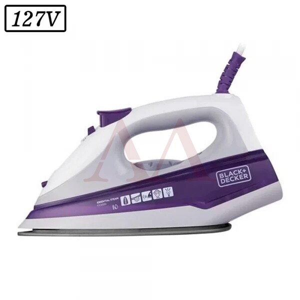 FERRO DE PASSAR BLACK DECKER FX1000 A VAPOR 127V BRANCO / ROXO