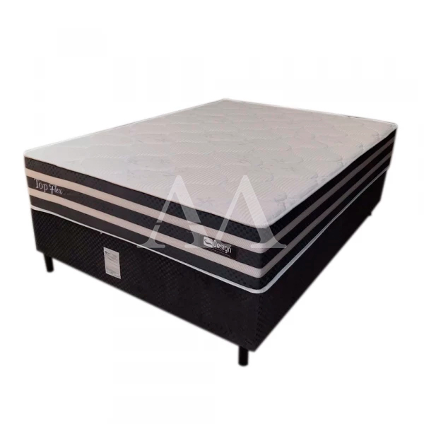 CJ BASE BOX/COLCHAO 138X188X30 DESIGN TOP FLEX OURO TEC VIRTUAL CHUMBO