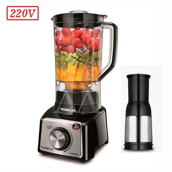 LIQUIDIFICADOR MONDIAL L1000 BI 12 VEL 220V PRETO/ INOX