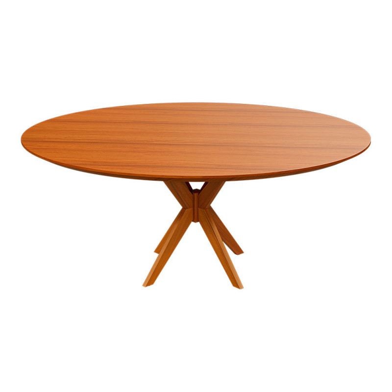 MESA AGN VITORIA REDONDA 130CM TAMPO LAMINADO MADEIRA