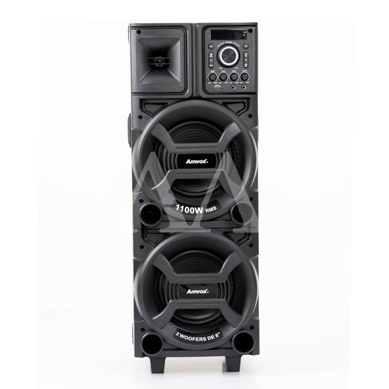 CAIXA DE SOM AMVOX AMPLIFICADORA ACA 1101 DUPLO 8 BLACK 1100 WATS