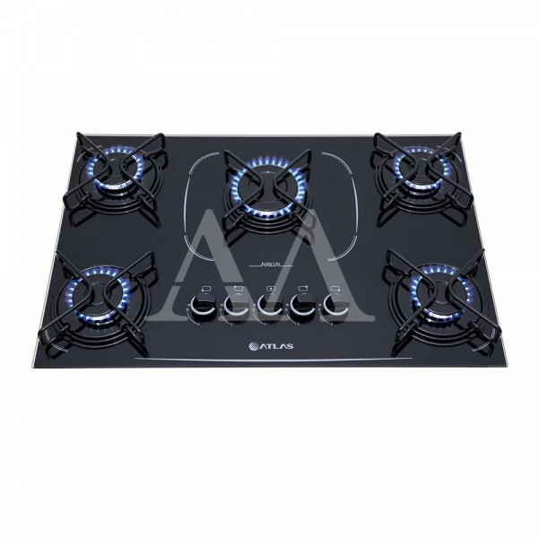 FOGAO 5B ATLAS COOKTOP AGILE UP GLASS PRETO