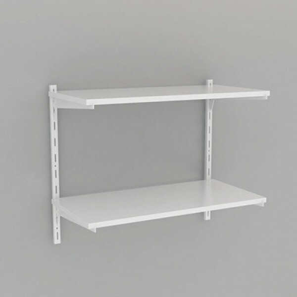 KIT 2 PRATELEIRA BRASFORMA MULTIUSO 60X30 C/TRILHO BRANCO