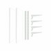 KIT 2 PRATELEIRA BRASFORMA MULTIUSO 60X30 C/TRILHO BRANCO