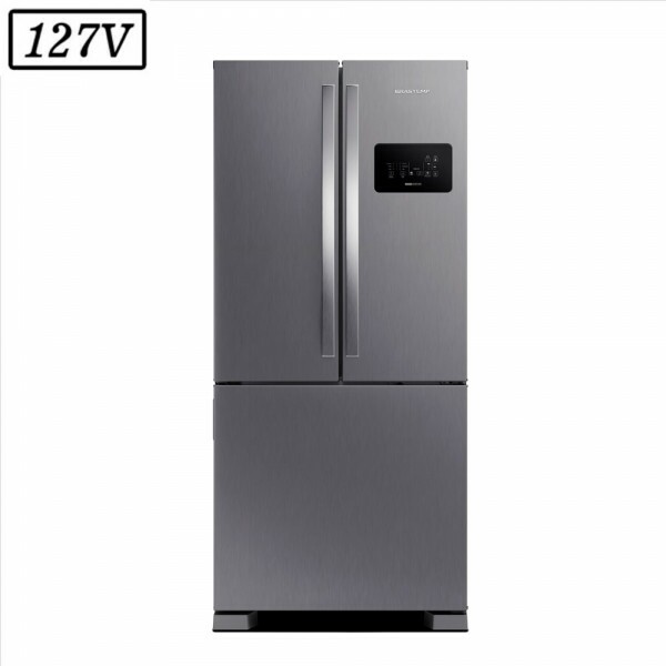 REFRIGERADOR BRASTEMP DOMEST BRO85AK FROST FREE 3 PORTAS 554L 127V INOX
