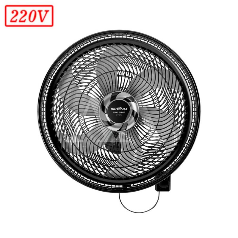 VENTILADOR BRITANIA MAXX FORCE BVT575 PAREDE 57CM 6 PAS 220V PRETO