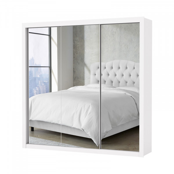 ROUPEIRO 3P. CORRER 4G CARIOCA CLARA SUPER GLASS C/ESP E C/PE BRANCO