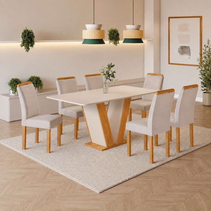 CJ MESA 6C CEL MOVEIS QATAR RETANGULAR 160X80 TAMPO LONDRES PLUS S/VDO CAD.LONDRES TEC 169 CINAMO/OFF