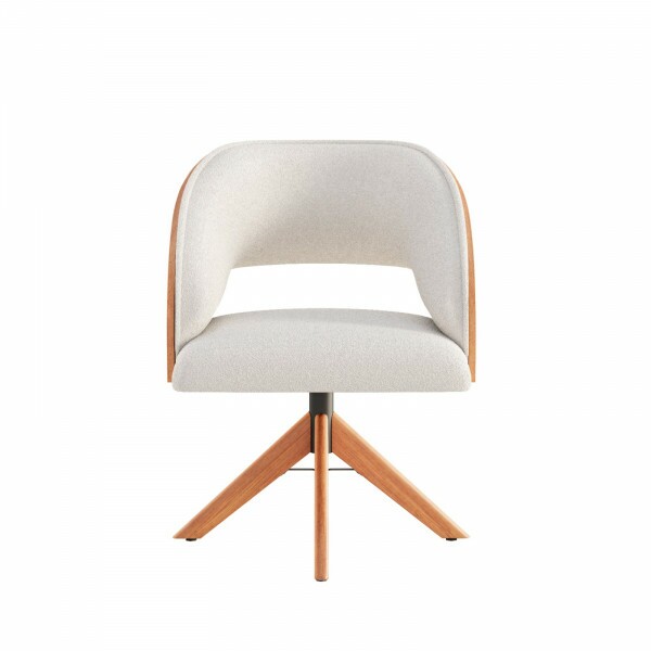 POLTRONA CEL MOVEIS GIRATORIA RAISSA TEC 178 CINAMOMO