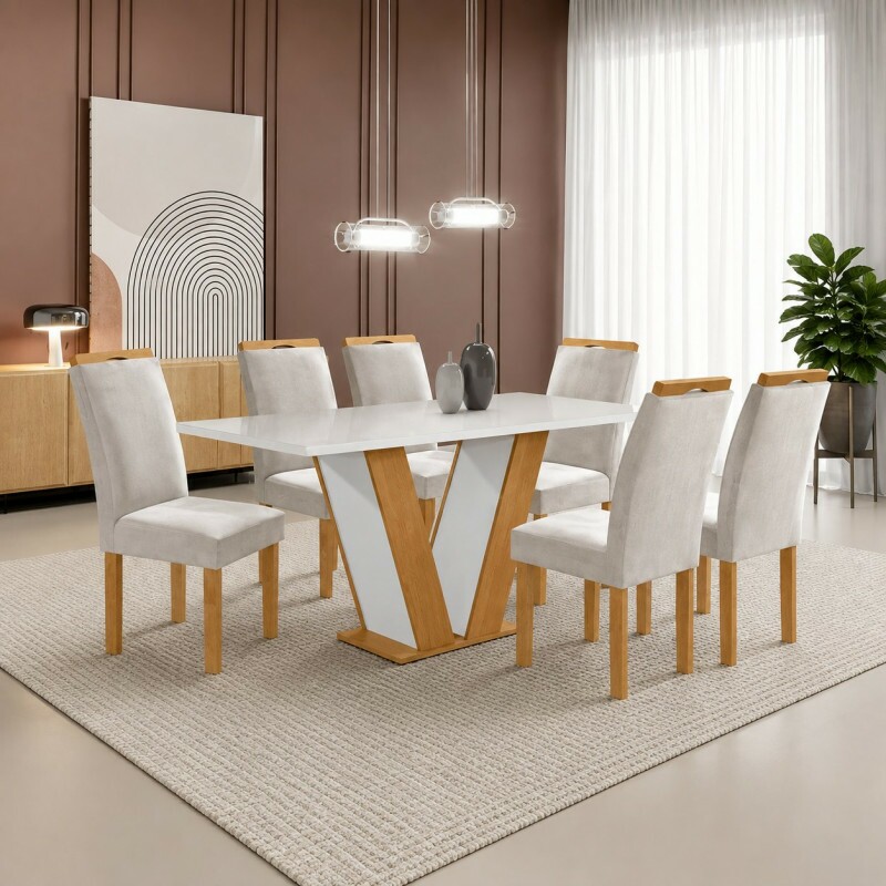 CJ MESA 6C CEL MOVEIS QATAR RETANGULAR 160X80 TAMPO LONDRES PLUS C/VIDRO CAD.LONDRES TEC 169 CINAMO/OFF CJ MESA 6C CEL MOVEIS QATAR RETANGULAR 160X80 TAMPO LONDRES PLUS C/VIDRO CAD.LONDRES TEC 169 CINAMO/OFF