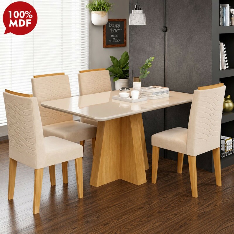CJ MESA 4C CIMOL MAITE RETANGULAR 130X80 NATURE / OFF WHITE
