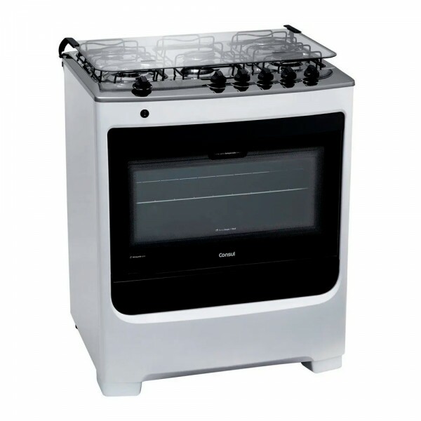 FOGAO 5B CONSUL CFS5NA MESA INOX BRANCO FOGAO 5B CONSUL CFS5NA MESA INOX BRANCO