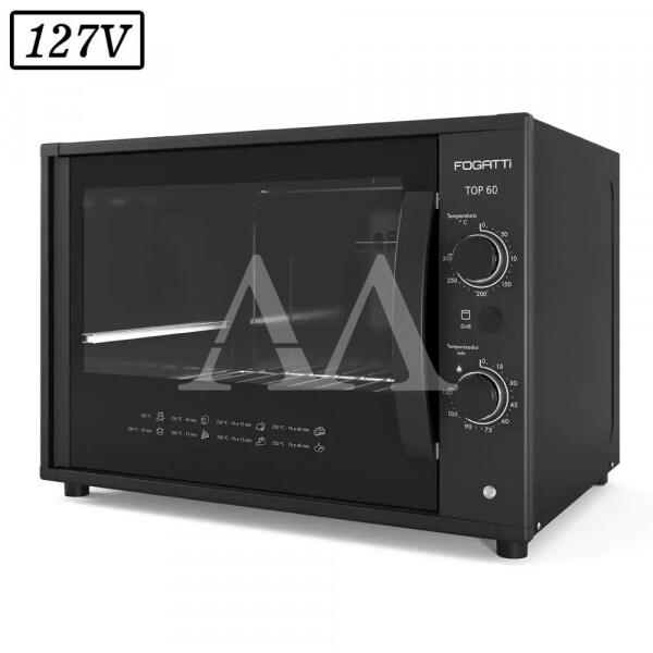 FORNO ELETRICO FOGATTI TOP 60 60L 127V PRETO