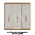 ROUPEIRO 6P. ABRIR 2G HERVAL PH1804 C/PES CARVALHO VERMONTT/OFF WHITE