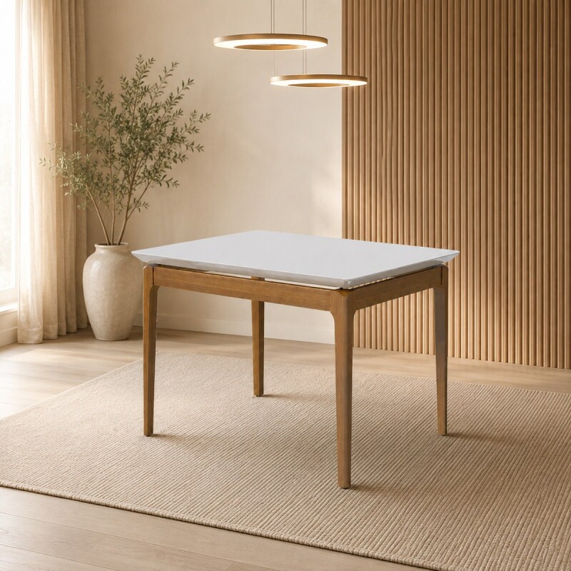 MESA IMCAL WIND 1.2 C/ VIDRO RETANGULAR OFF WHITE / CINAMOMO MESA IMCAL WIND 1.2 C/ VIDRO RETANGULAR OFF WHITE / CINAMOMO