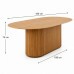 MESA IMCAL LIVING 1.8 LISA TAMPO LAMINADO OVAL CINAMOMO