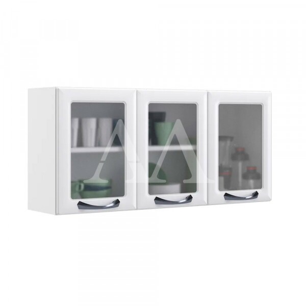 ARMARIO ITATIAIA 3P. ABRIR C/ VIDRO NEW PREMIUM 120 BRANCO 1857