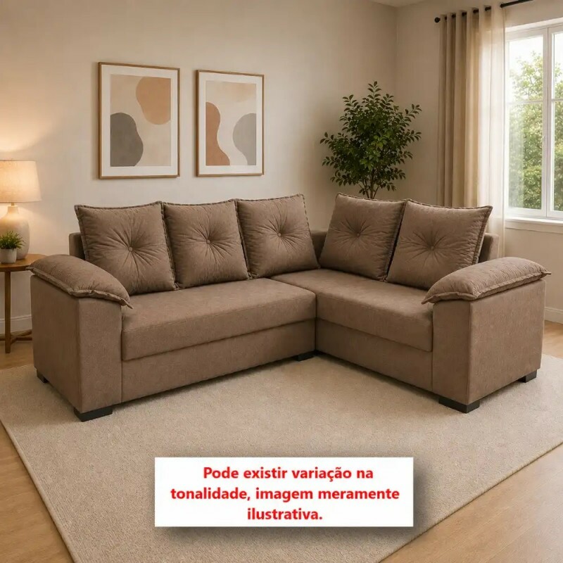 ESTOFADO LIFESPUMA LUGARES PAULINHA CANTO BEGE