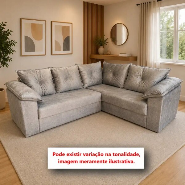 ESTOFADO LIFESPUMA LUGARES PAULINHA CANTO CINZA ESTOFADO LIFESPUMA LUGARES PAULINHA CANTO CINZA