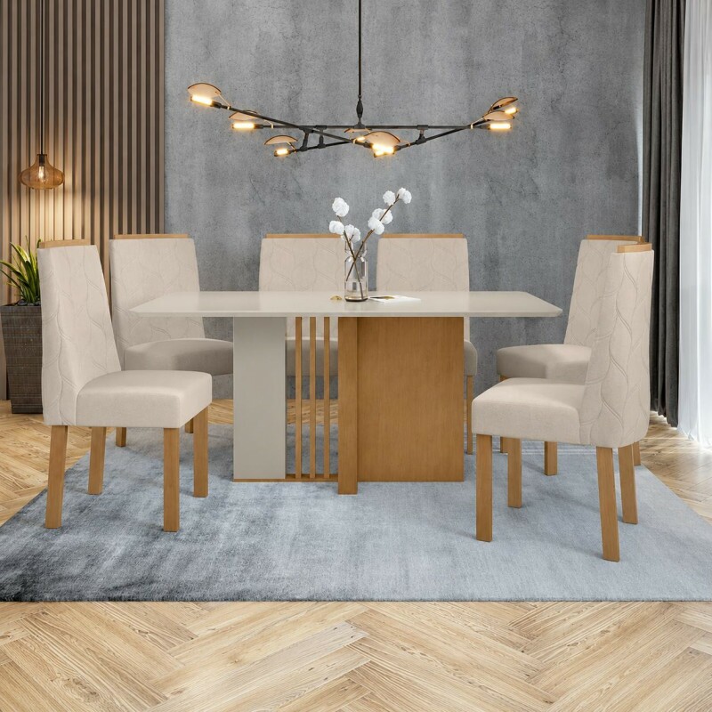 CJ MESA 6C LOPAS ASTRID CANT.COPO CAD ASTRID 160X80 LINHO RINZAI BEGE AMENDOA CLEAN/OFF WHITE