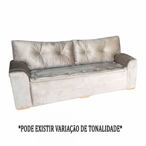 ESTOFADO MALU 3 LUGARES PARMA CASTOR VELUDO