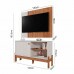 COMBO RACK PAINEL MOBLER 1.2 WOOD PEROLA METALIZADO/CINAMOMO MEL