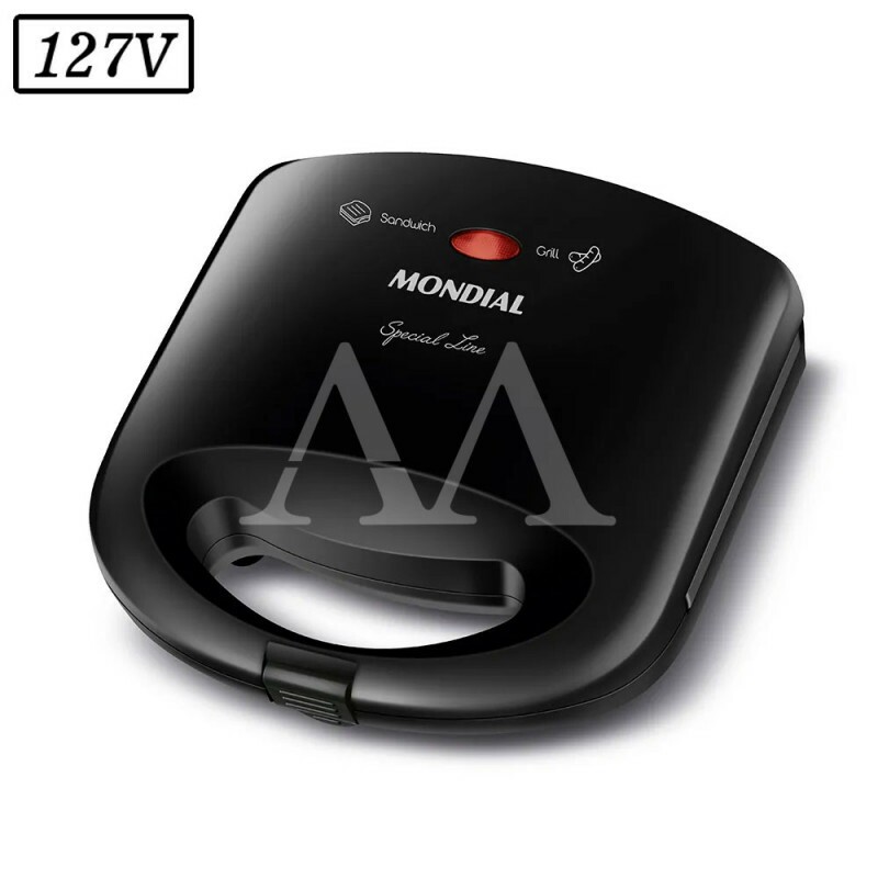 SANDUICHEIRA GRILL MONDIAL PRATIC SN-01 2 EM 1 750W 127V