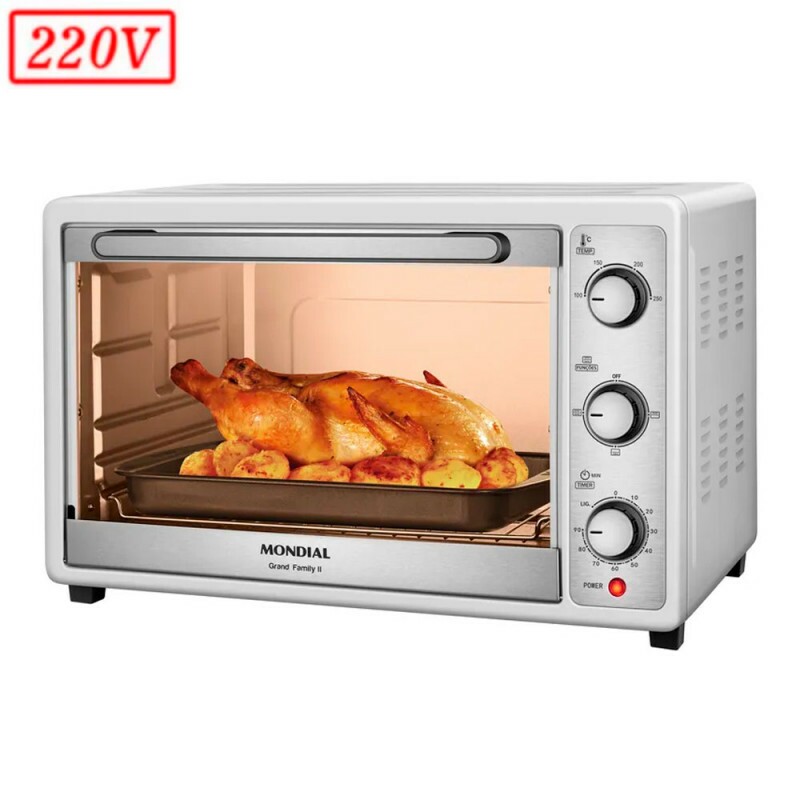 FORNO ELETRICO MONDIAL FRN-52-W GRAND FAMILY II 52L 1800W 220V BRANCO/INOX