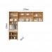 COZINHA NESHER CONDESSA COMPACTA CARVALHO/GREIGE 500985
