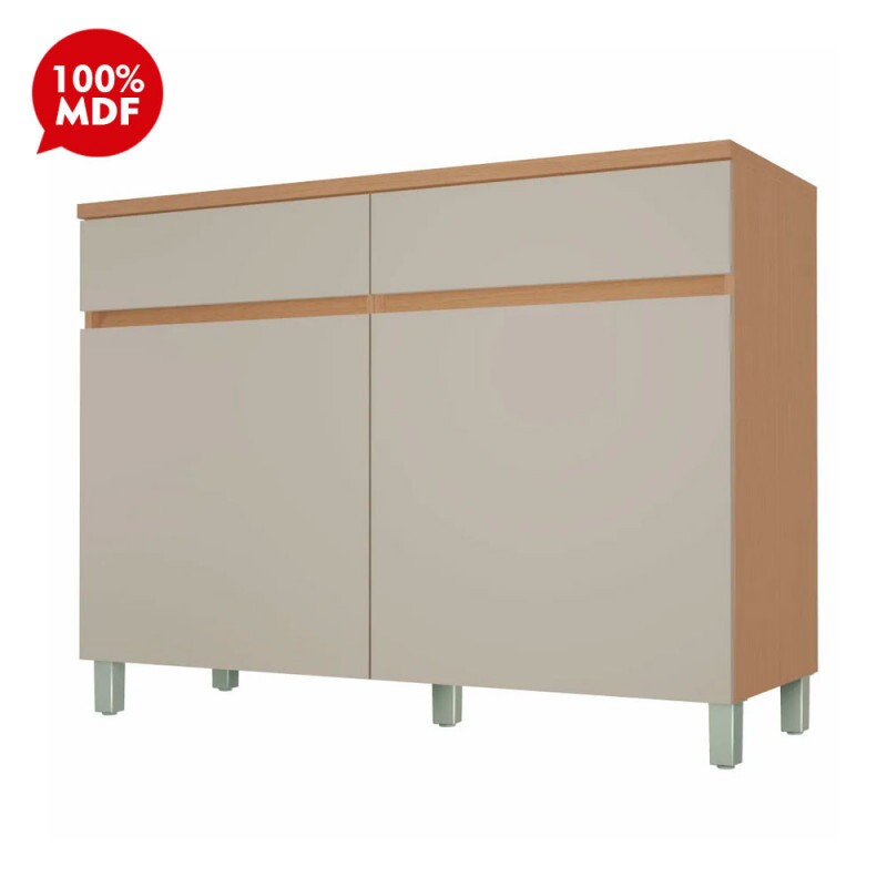 BALCAO NESHER 2P 2G REALEZA PREMIUM 120CM CARVALHO/GREIGE 501157