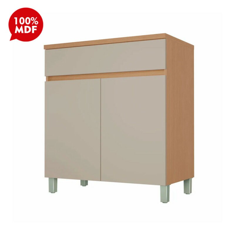 BALCAO NESHER 2P 1G REALEZA PREMIUM 80CM CARVALHO/GREIGE 501158