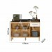BALCAO NICIOLI 3P 1G FIT FREIJO / OFF WHITE CRISTAL