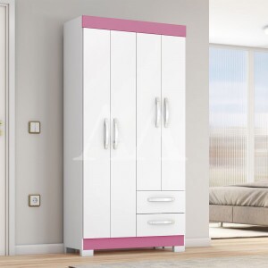ROUPEIRO 4P. ABRIR 2G NOTAVEL NT 6010 BRANCO NEW/ROSA