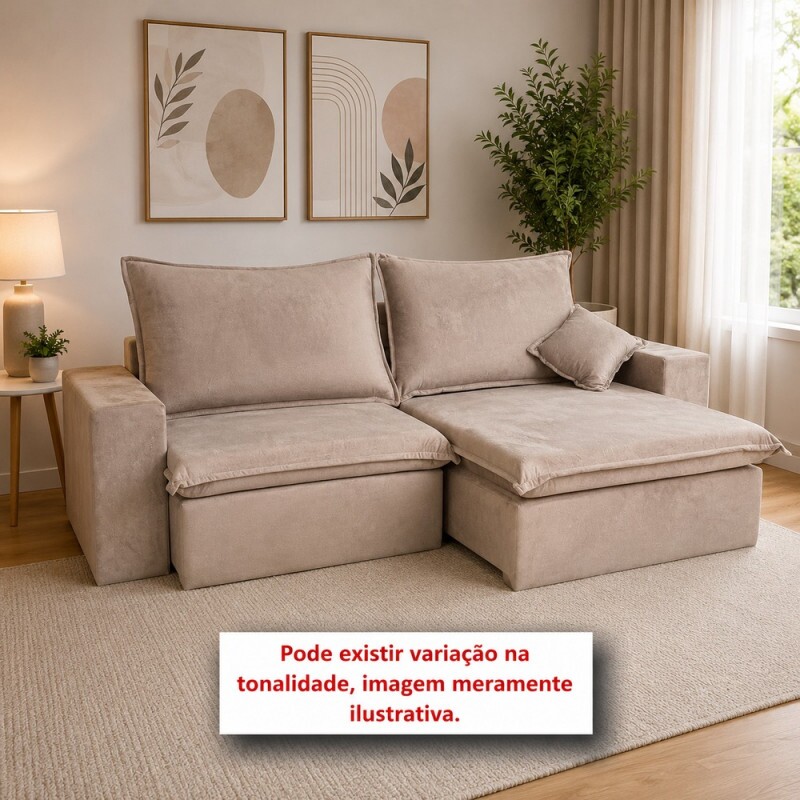 ESTOFADO RG VIENA RETRATIL 2.50 BEGE ESCURO INCA 16 ESTOFADO RG VIENA RETRATIL 2.50 BEGE ESCURO INCA 16