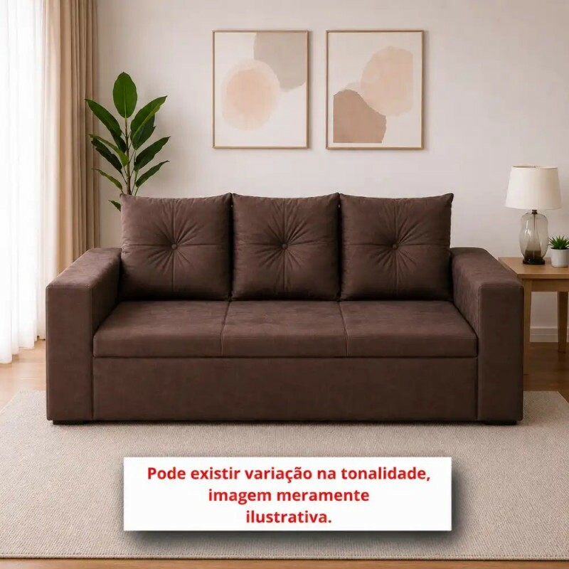ESTOFADO RG FLEX 3 LUGARES TURIM MARROM ESTOFADO RG FLEX 3 LUGARES TURIM MARROM