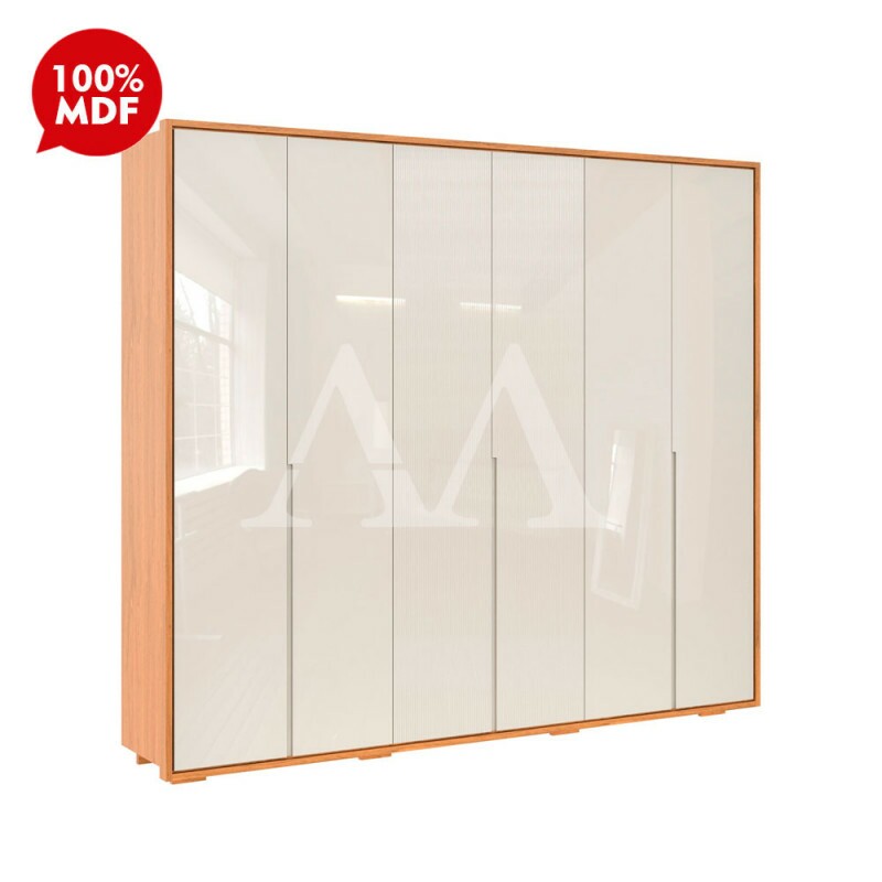 ROUPEIRO 6P ABRIR 6G ROBEL CONCEPT 2.7 LISO C/ PES FREIJO / OFF WHITE