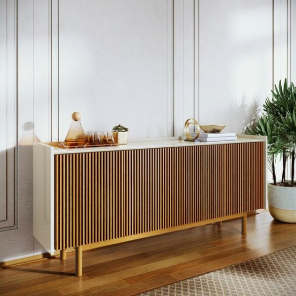 BUFFET IMCAL 4P DUNE 1.8 RIPADO OFF WHITE