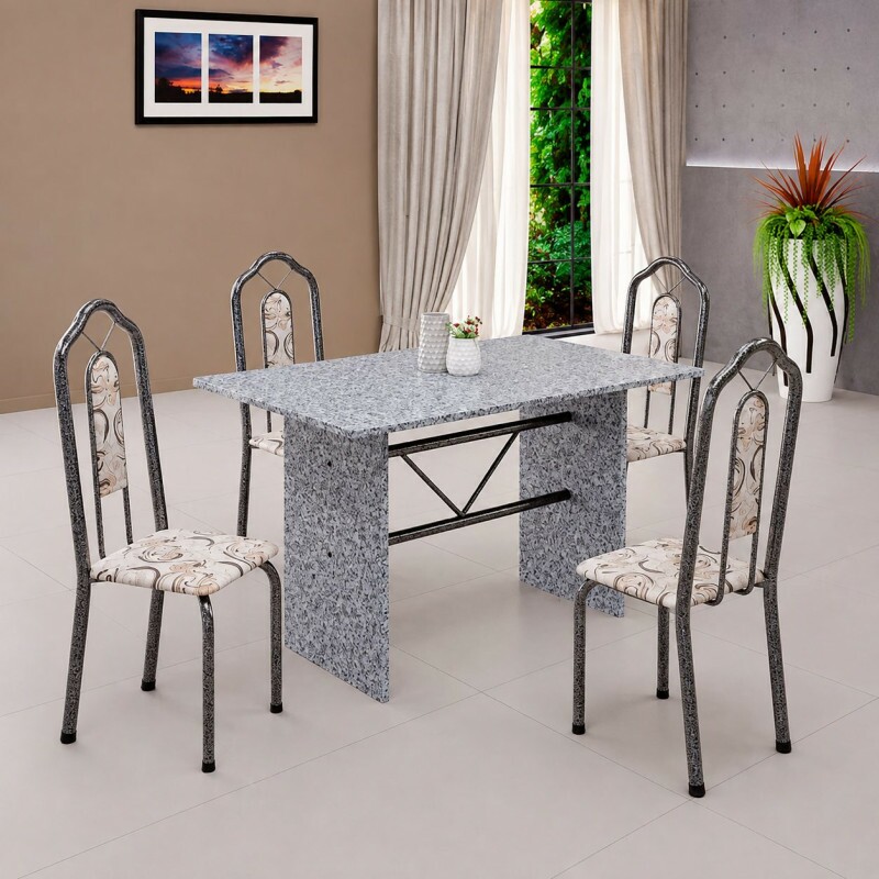 CJ MESA 4C SOMA BIANCA 120X75 RETANGULAR ARABESCO PRATA GRANITO OCRE