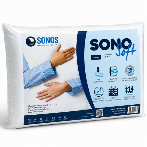 TRAVESSEIRO SONOS SOFT 68X48X14 TRAVESSEIRO SONOS SOFT 68X48X14