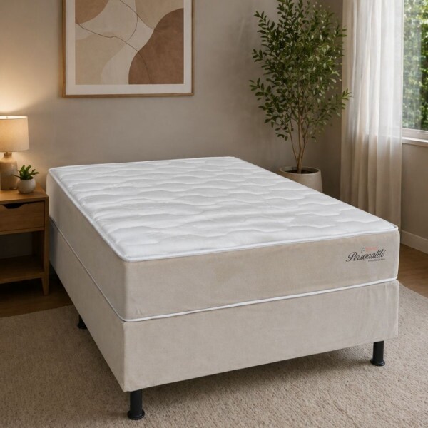 CJ BASE BOX/COLCHAO 138X188X56 TOPAZIO PERSONALITE BEGE MOLAS ENSACADAS